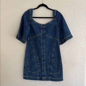 NWT Stein Goya Yvonne Topstitch Denim Dress